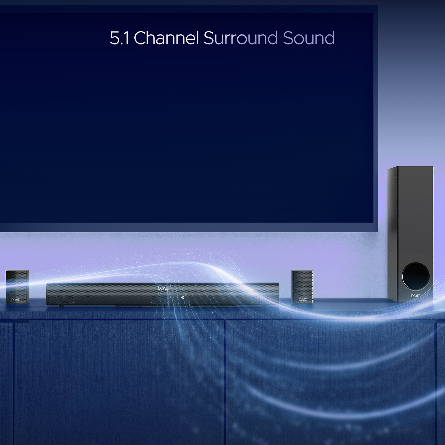 Image of boAt Aavante Bar 2400 Pro /2450 Pro w / EQ Modes, Bass&Treble Controls 220 W Bluetooth Soundbar