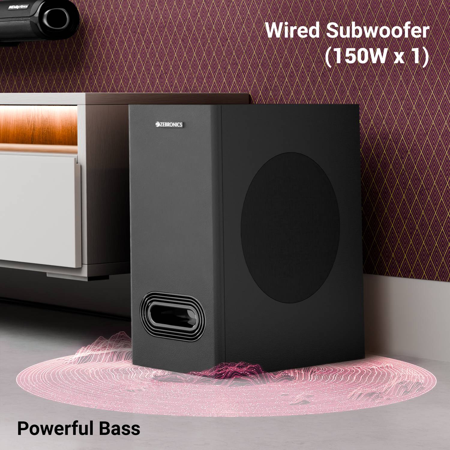 ZEBRONICS Juke Bar 9700 Pro 5.1CH 525W Dolby Atmos Soundbar - Image 5