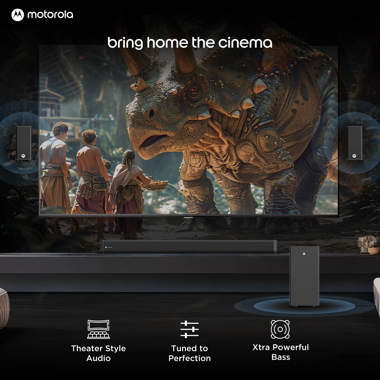 Motorola AmphisoundX Vibe 600W Bluetooth Soundbar Black - Image 5