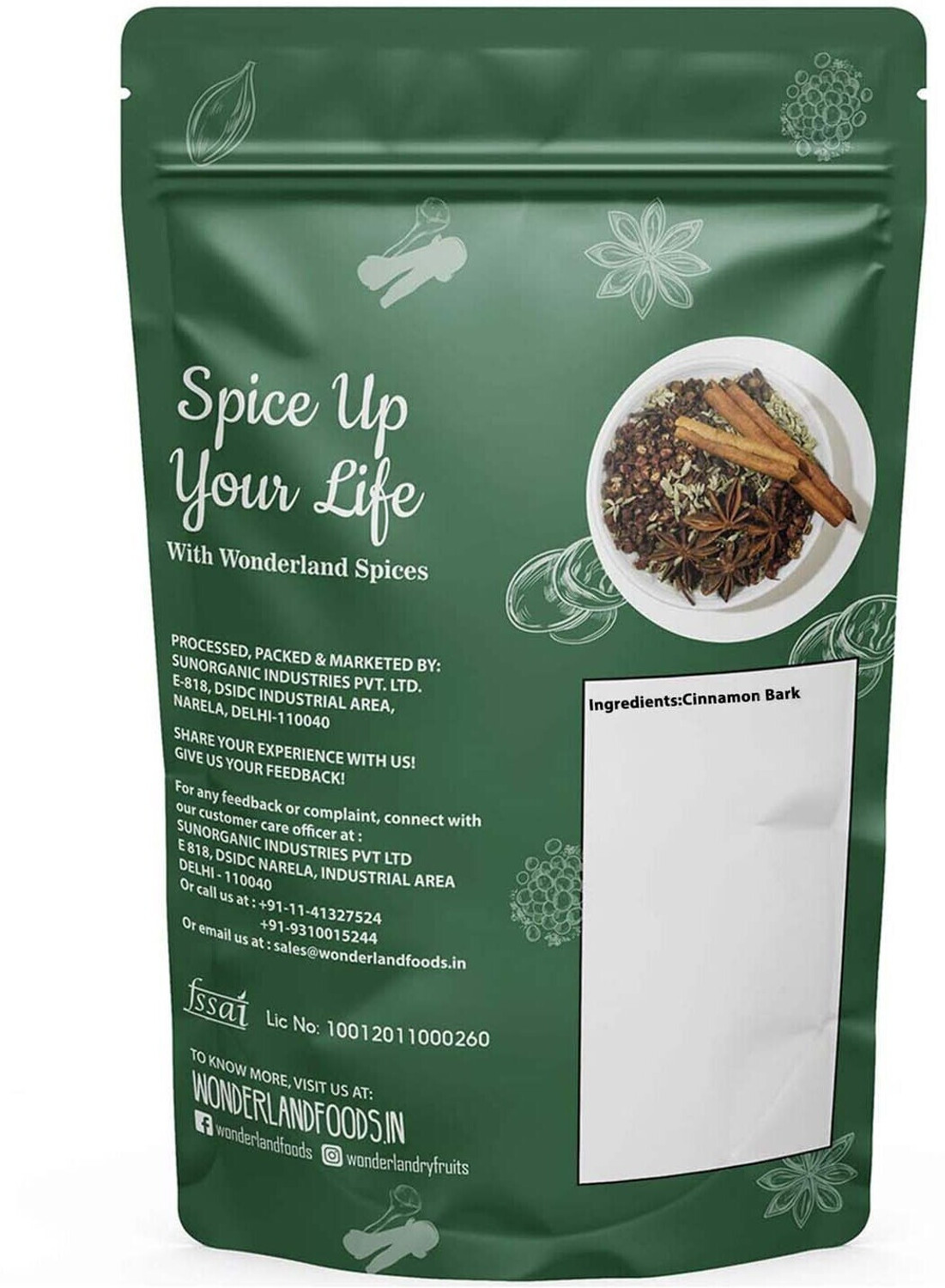 Image of WONDERLAND Foods Premium Quality Whole Cinnamon (Dalchini)