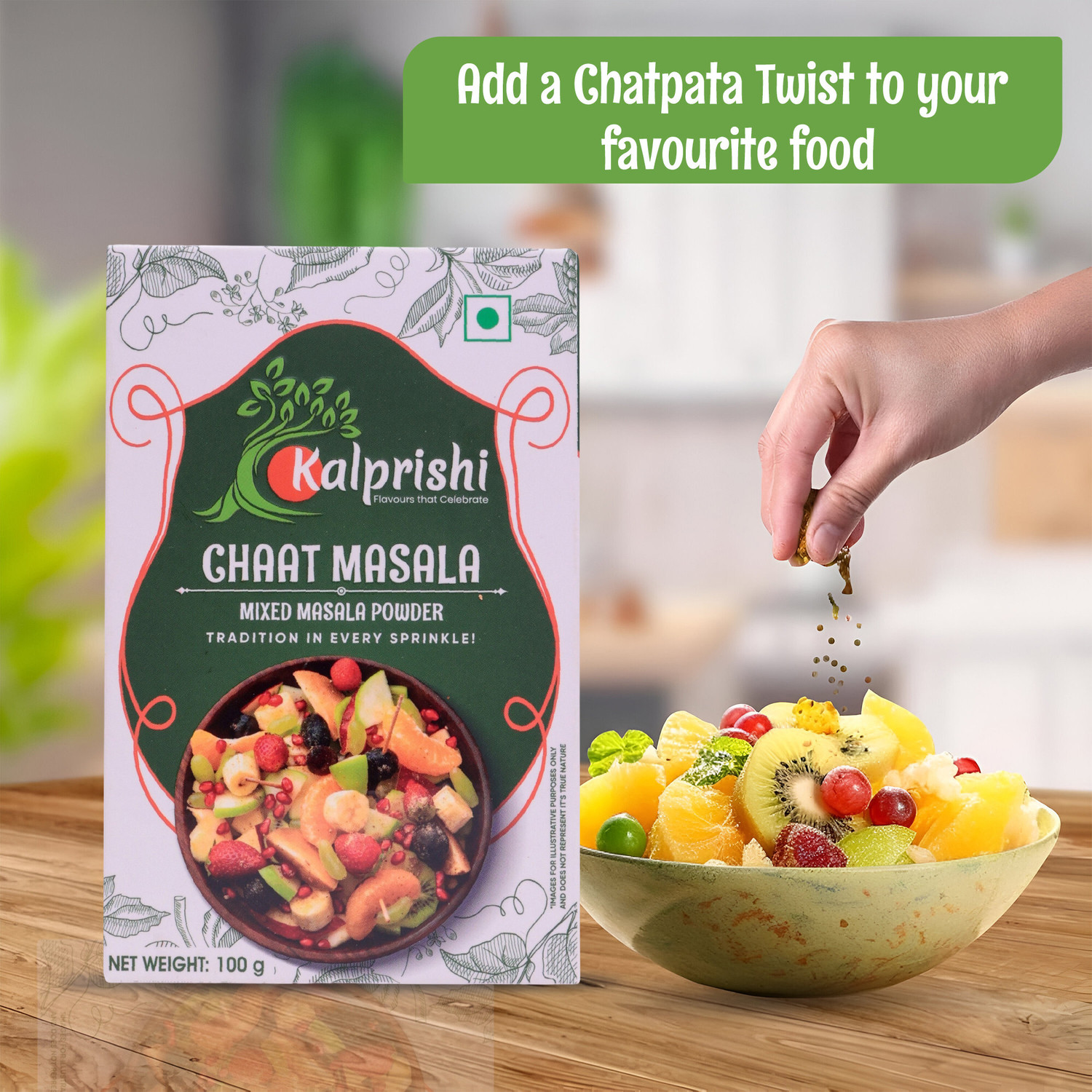 Image of Kalprishi Chat Masala Pure and Natural for Flavouring Snacks and Dishes Pack of 1