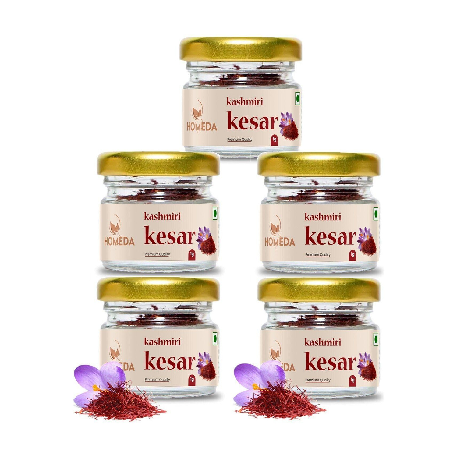 Image of Homeda Kesar Saffron Original 5g, Pure Kashmiri Kumkuma Puvvu, Kungumapoo, Grade A