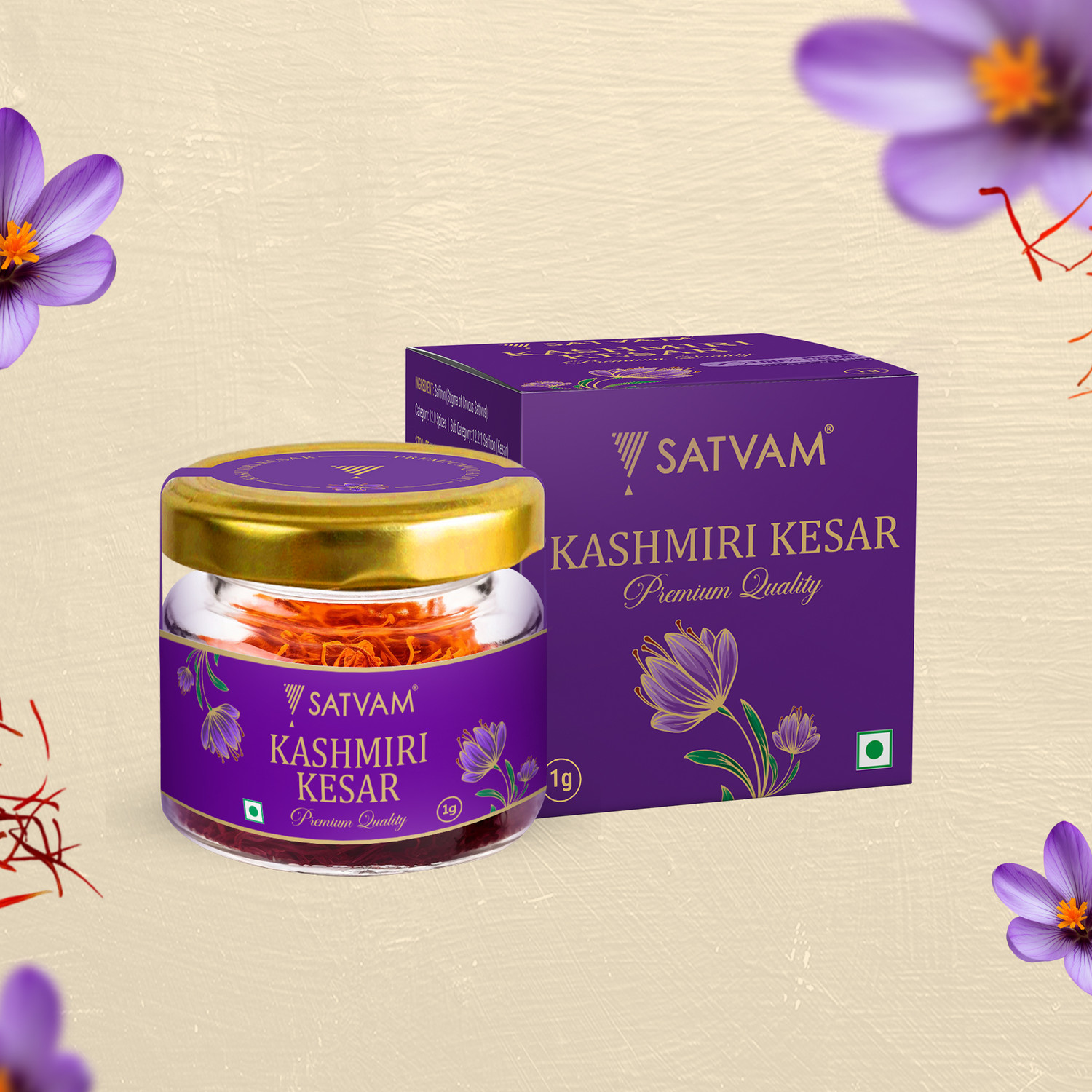 Image of Satvam Kashmiri Kesar / Saffron, 1 Gram