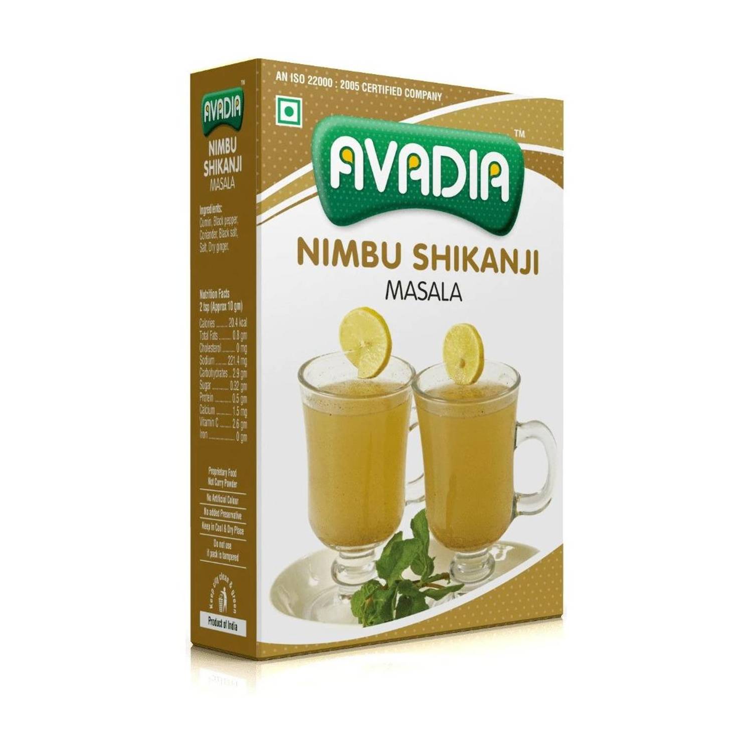AVADIA Nimbu Shikanji Masala| Refreshing Drink Mix & Digestive