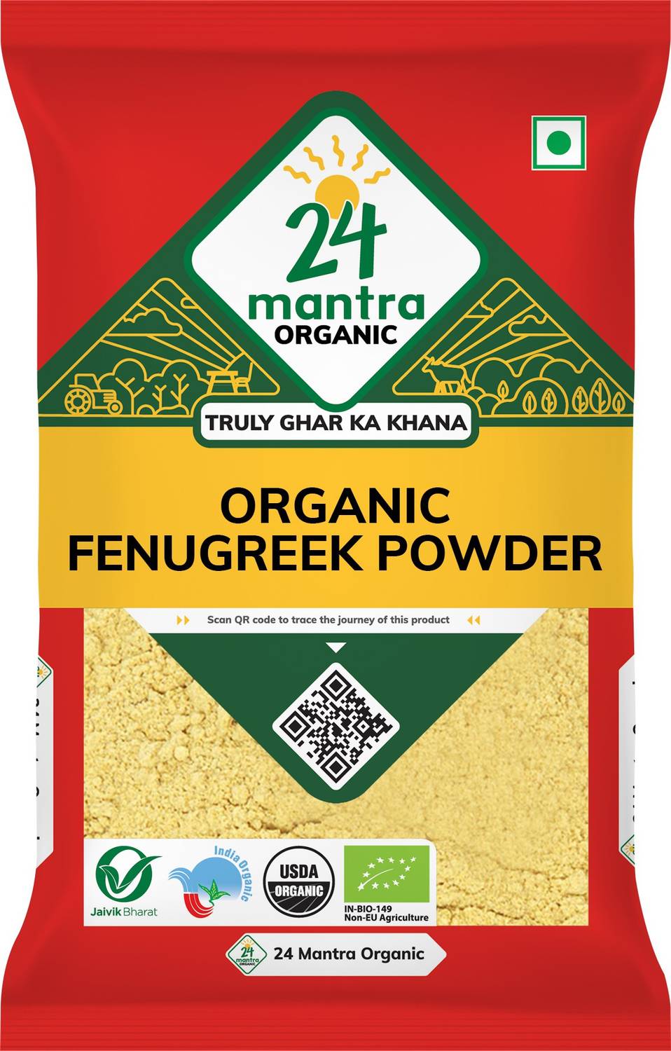 24 mantra ORGANIC Organic Fenugreek Powder/Methi powder/Menthulu powder
