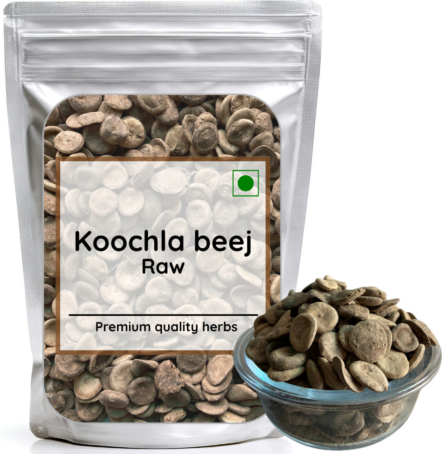 Image of Bionest Herbals Kuchla beej (Raw) -100 g - Nux Vomica Seeds | For Nervous system, Digestive fire