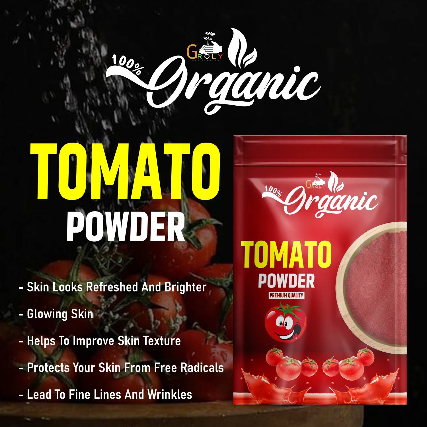 Groly 100% Organic Tomato Powder 100g - Image 5
