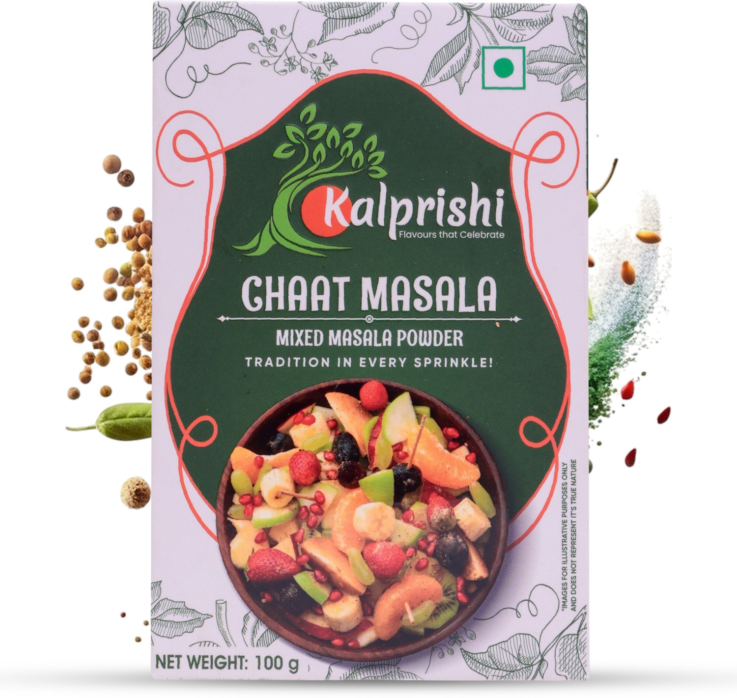 Image of Kalprishi Chat Masala Pure and Natural for Flavouring Snacks and Dishes Pack of 1