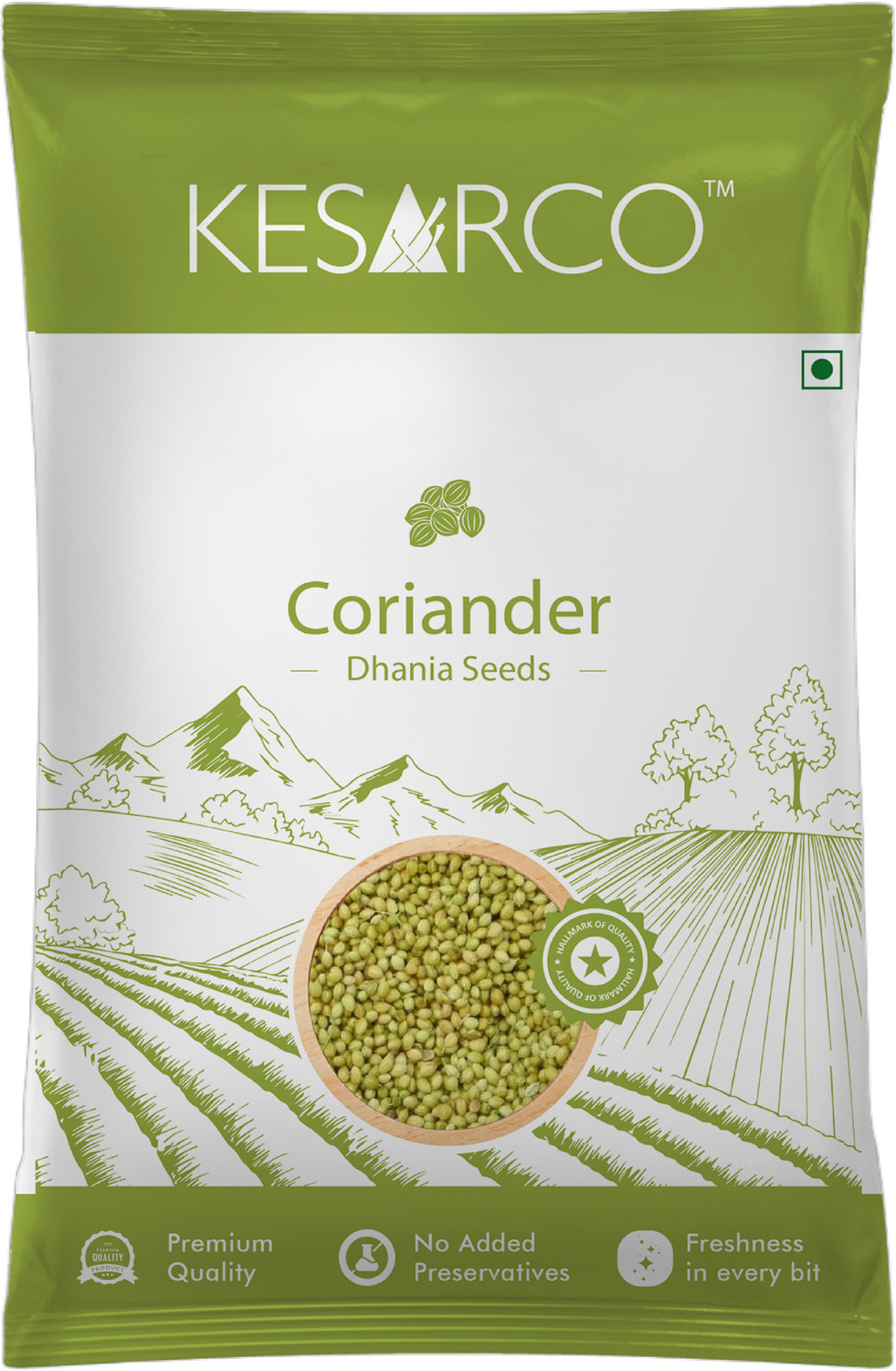 Image of KESARCO Whole Coriander Seeds | Pure, Aromatic & Sun-Dried | Sabut Dhaniya