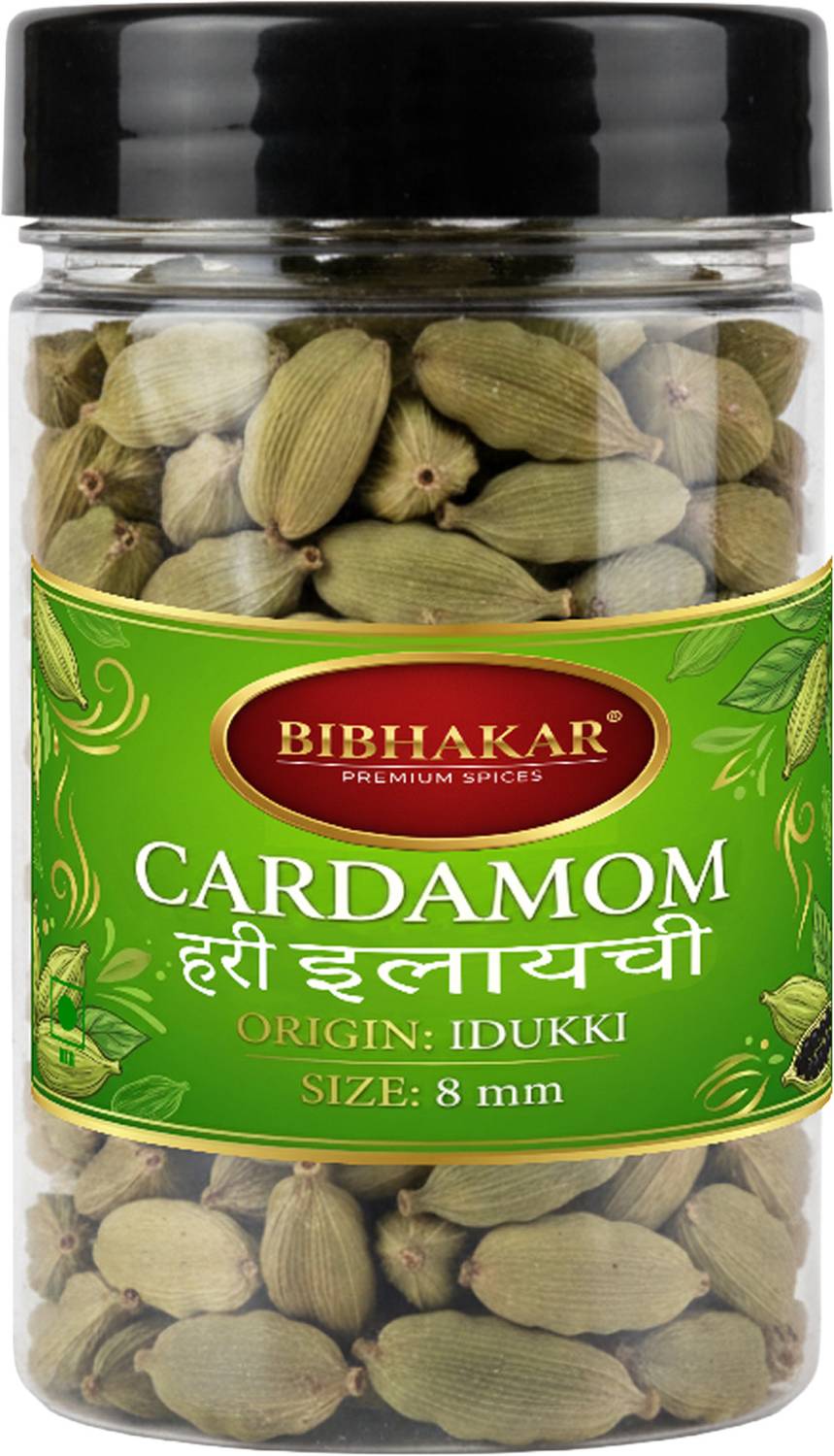 Bibhakar Idukki Chhoti Hari Elaichi - 8MM Green Cardamom Whole - Aromatic Spice
