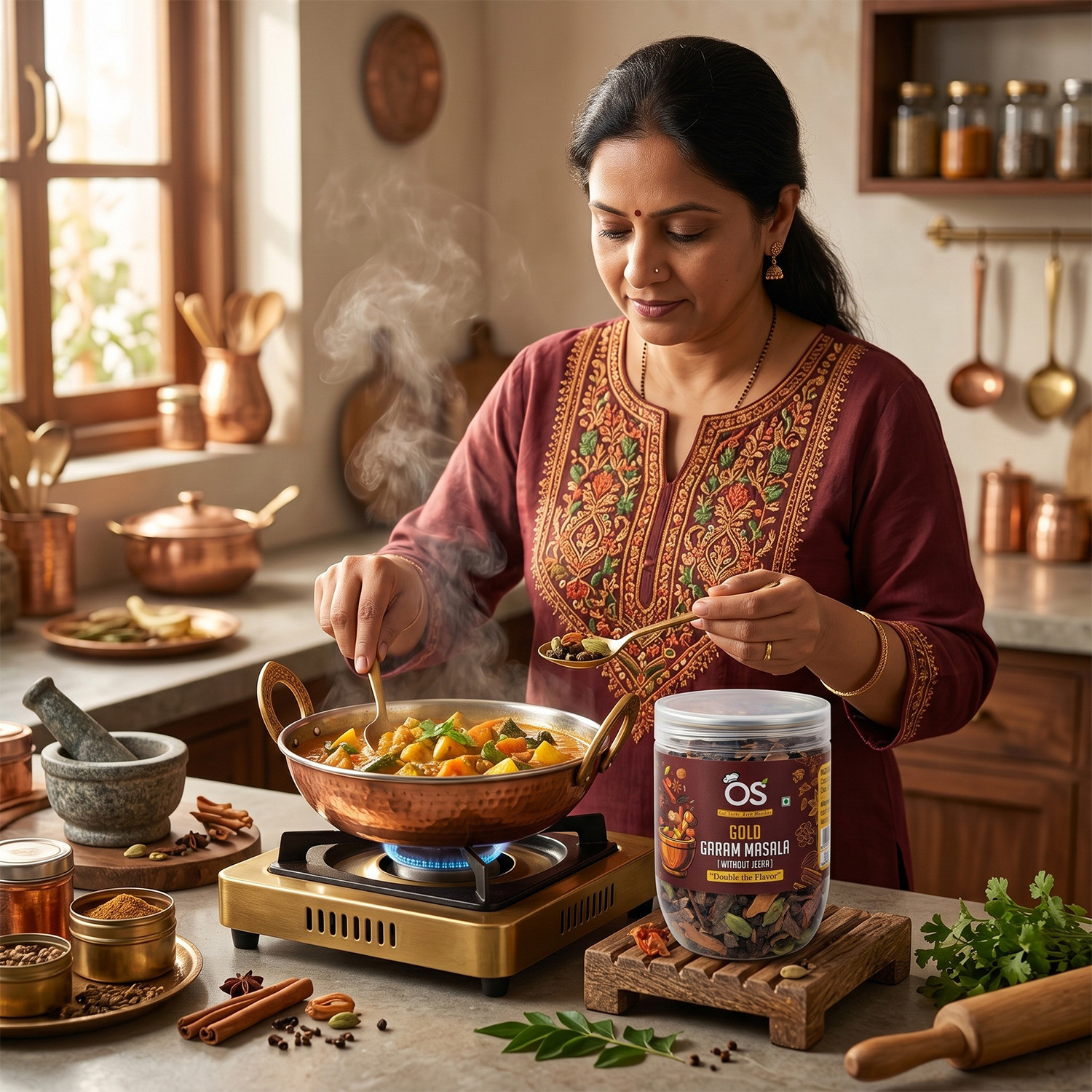 Image of Os Sabut Garam Masala 200g, Whole Spice Mix of Elaichi, Laung, Kali Mirch, Dalchini