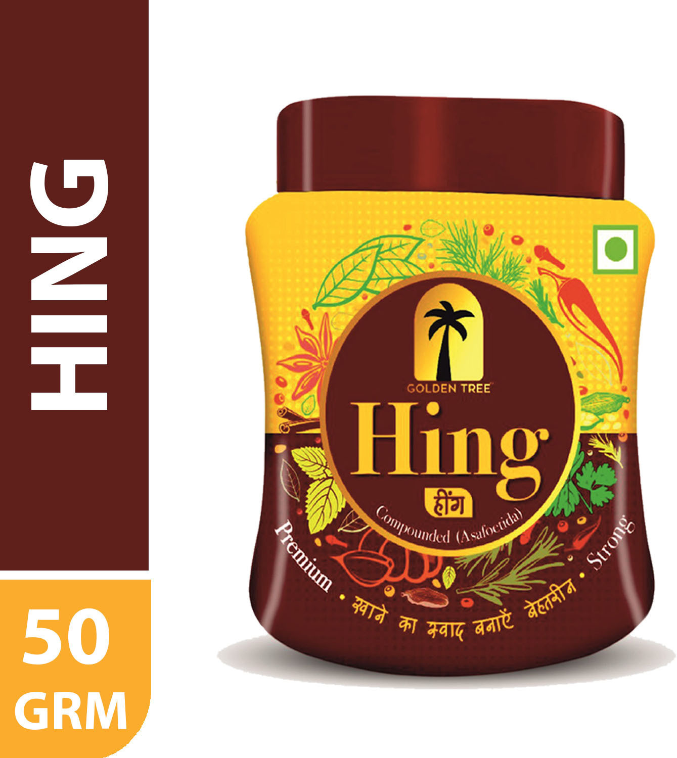 Image of Golden Tree 100% Premium Compounded Hing (Asafoetida) No Additives| Organic Authentic & Pure