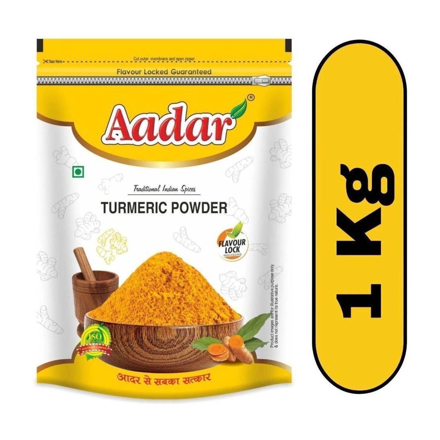 AADAR Turmeric Powder 1kg Organic & Natural Haldi Powder for Daily Cooking_