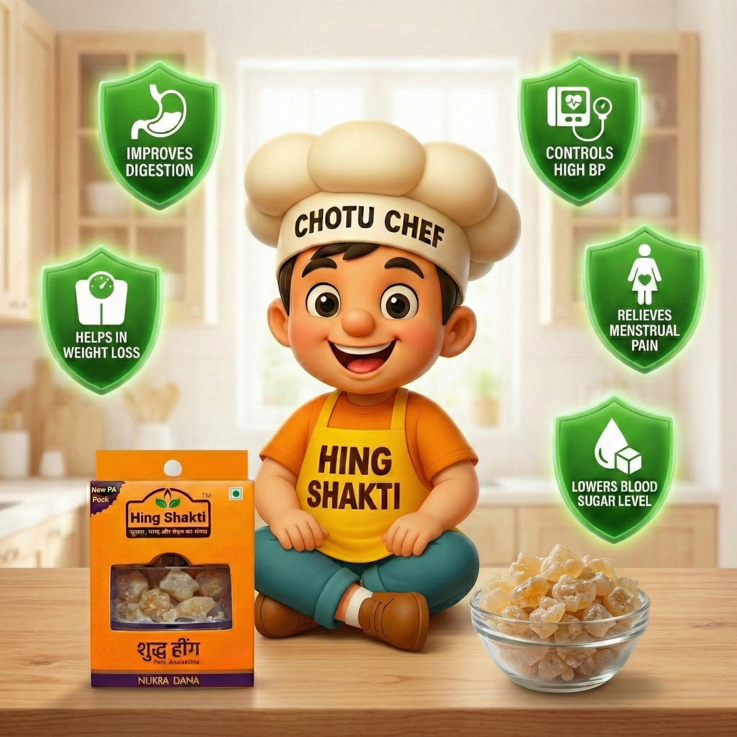 Image of Hing Shakti 100% Pure | Hing Granules | Nukra Dana | Strong Aroma & Taste No Adulteration (25 g)
