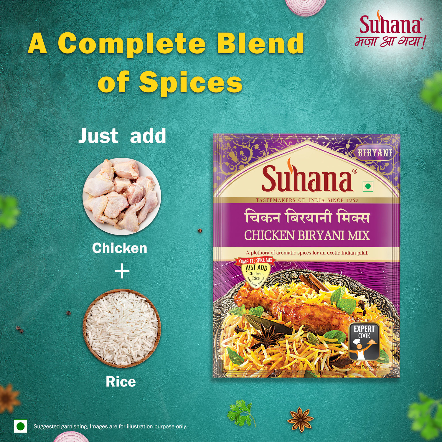 Image of SUHANA Chicken Biryani Spice Mix (Pack of 3 )