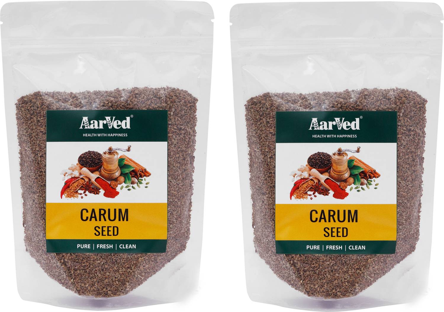 AarVed Carom Seed (Ajwain) - 500 Grams, Combo Pack of 2