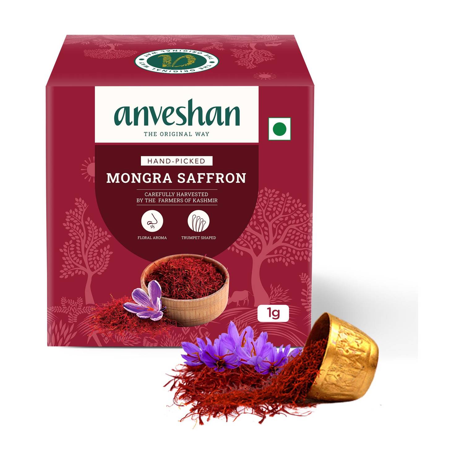 Anveshan Kashmiri Mongra | Kesar Keshar, A+ Grade |100% Natural