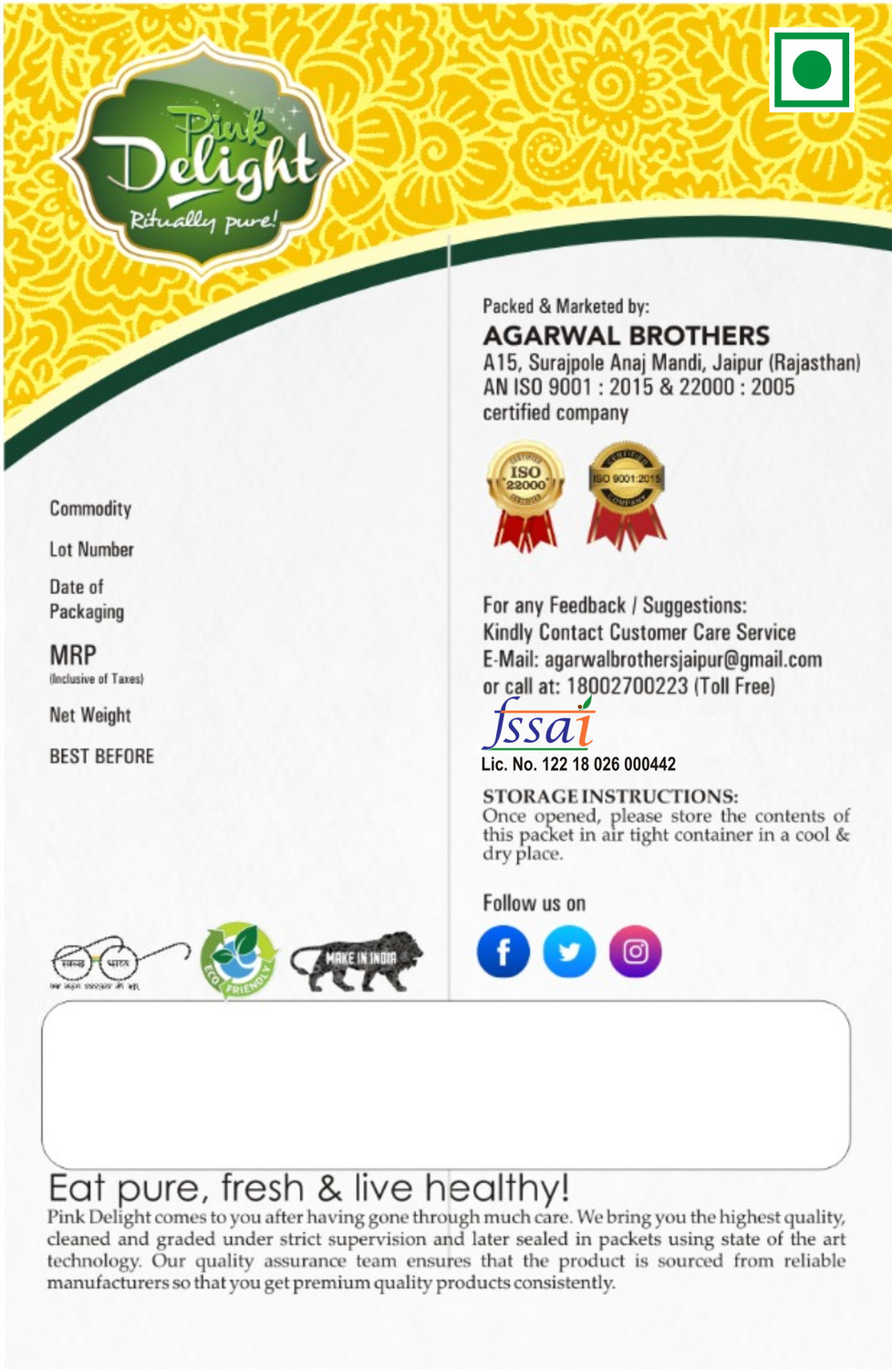 Image of Pink Delight Amchoor Powder (Dry Mango Powder)