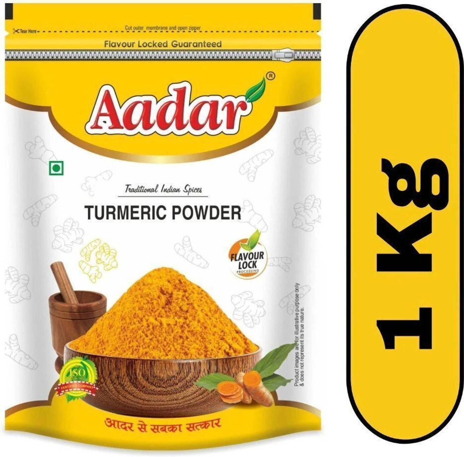 AADAR Turmeric Powder, Organic & Natural Haldi Powder for Face & Daily Cooking+