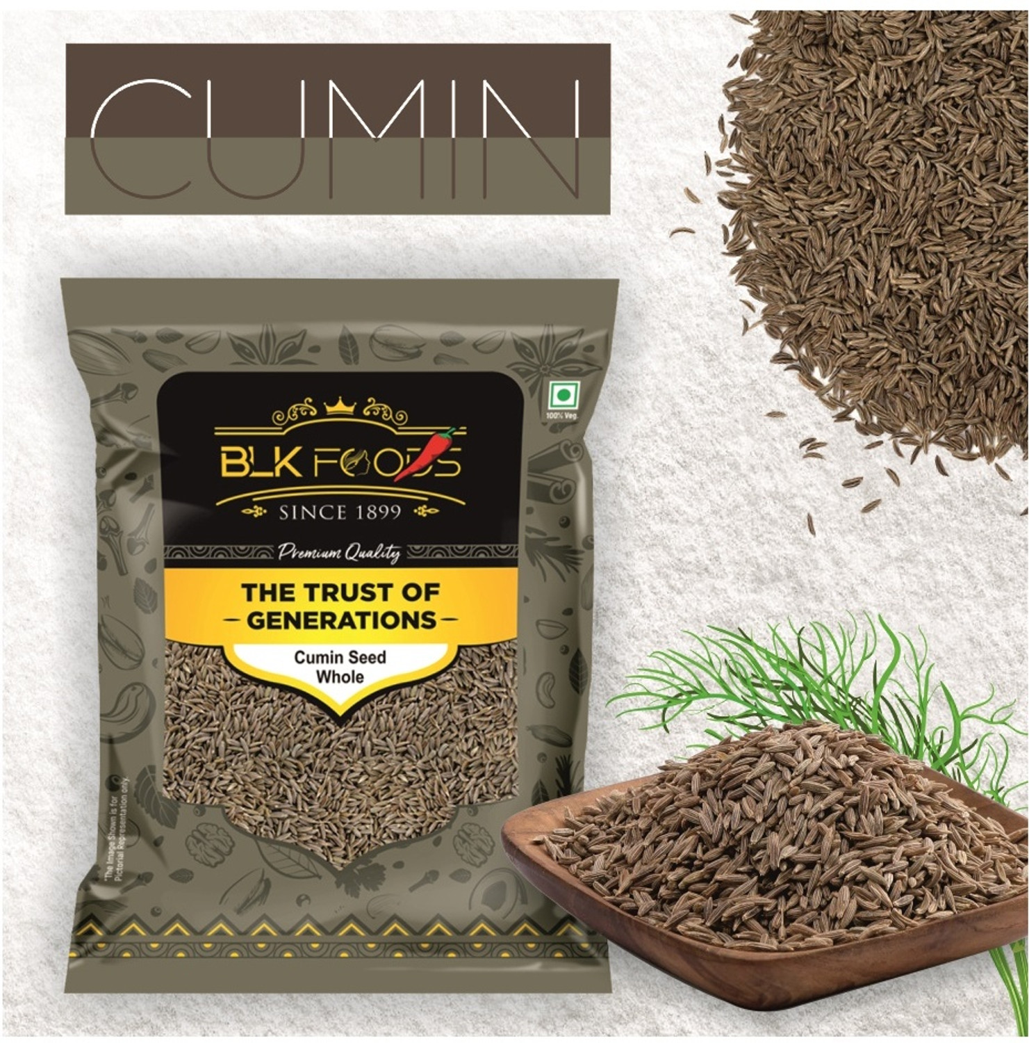Image of BLK FOODS 200g Cumin Seed Whole (Jeera sabut)