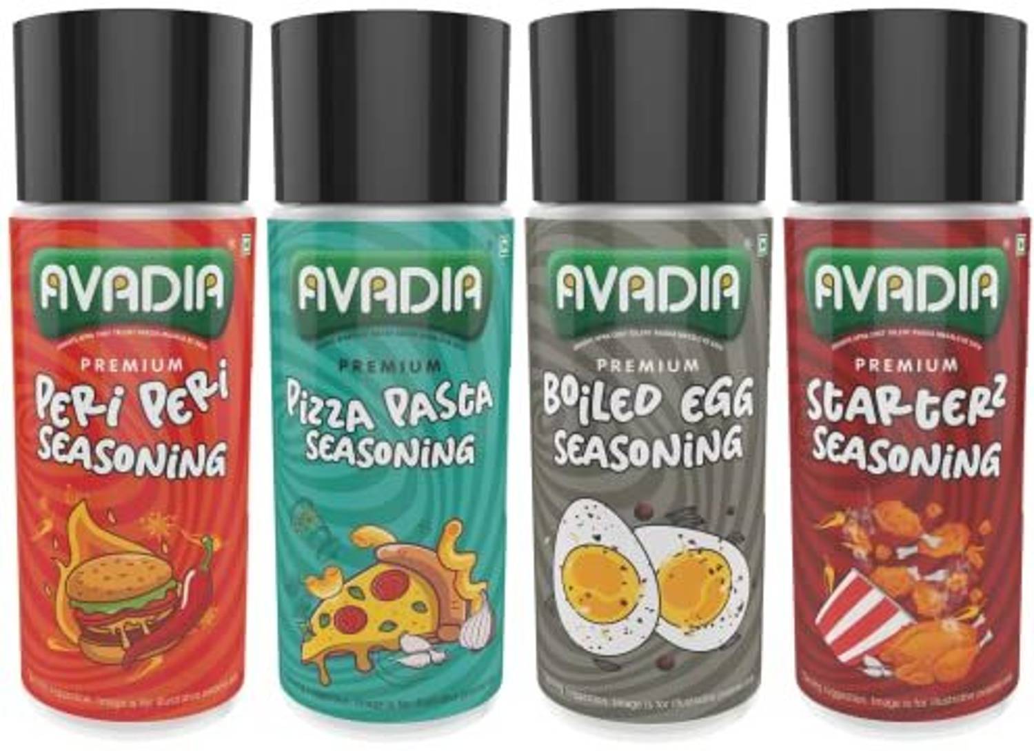 AVADIA Periperi Seasoning,Pizza Pasta Seasoning,Boiled Egg Seasoning,Starterz Seasoning
