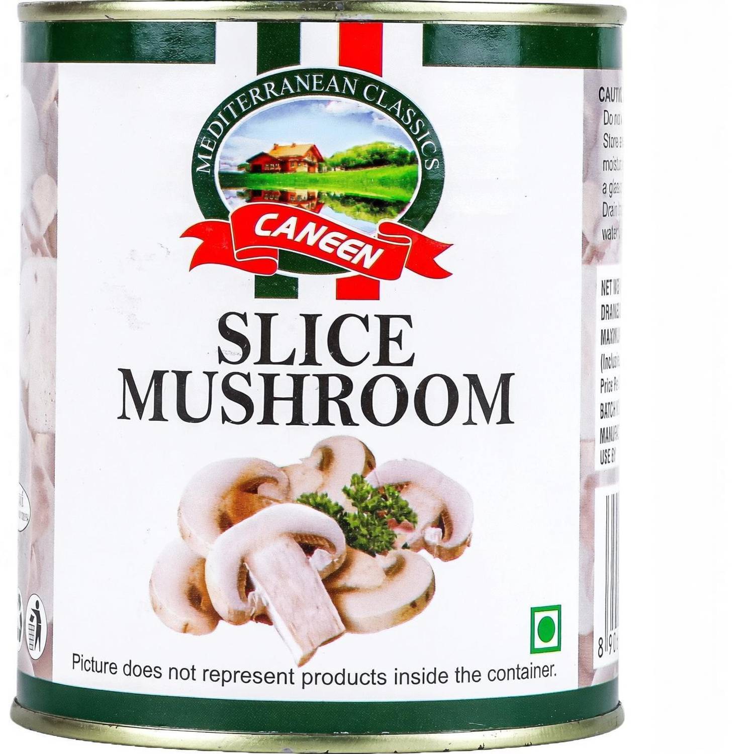caneen Sliced Mushrooms in Brine - Ready-to-Use, Premium Quality (800g)