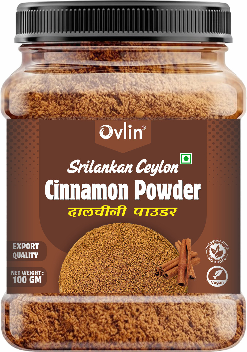Image of Ovlin Srilankan Ceylon Cinnamon Powder | Dalchini Cinnamon Powder| Aroma & Flavour