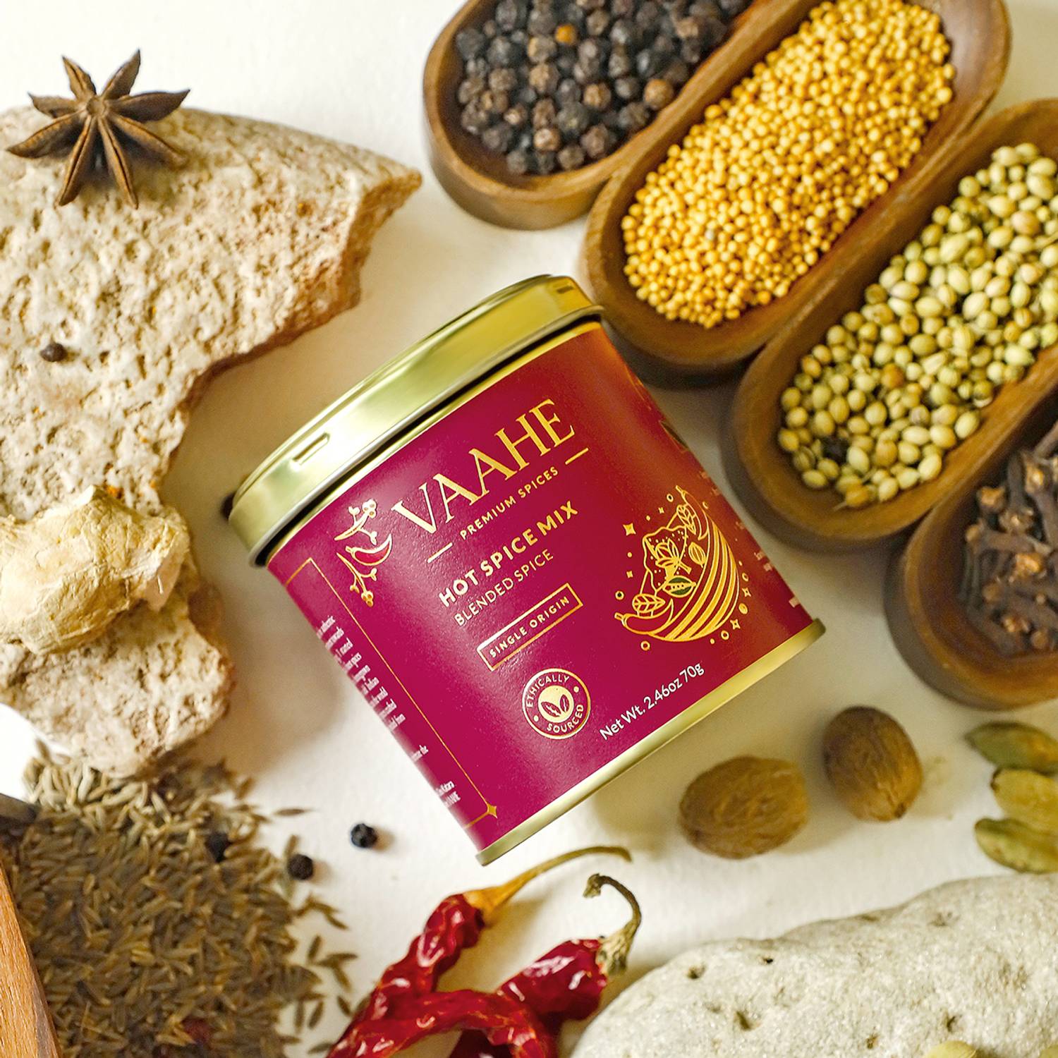 VAAHE Hot Spice Mix | Hot and Fiery Spice Blend | Freshly Ground