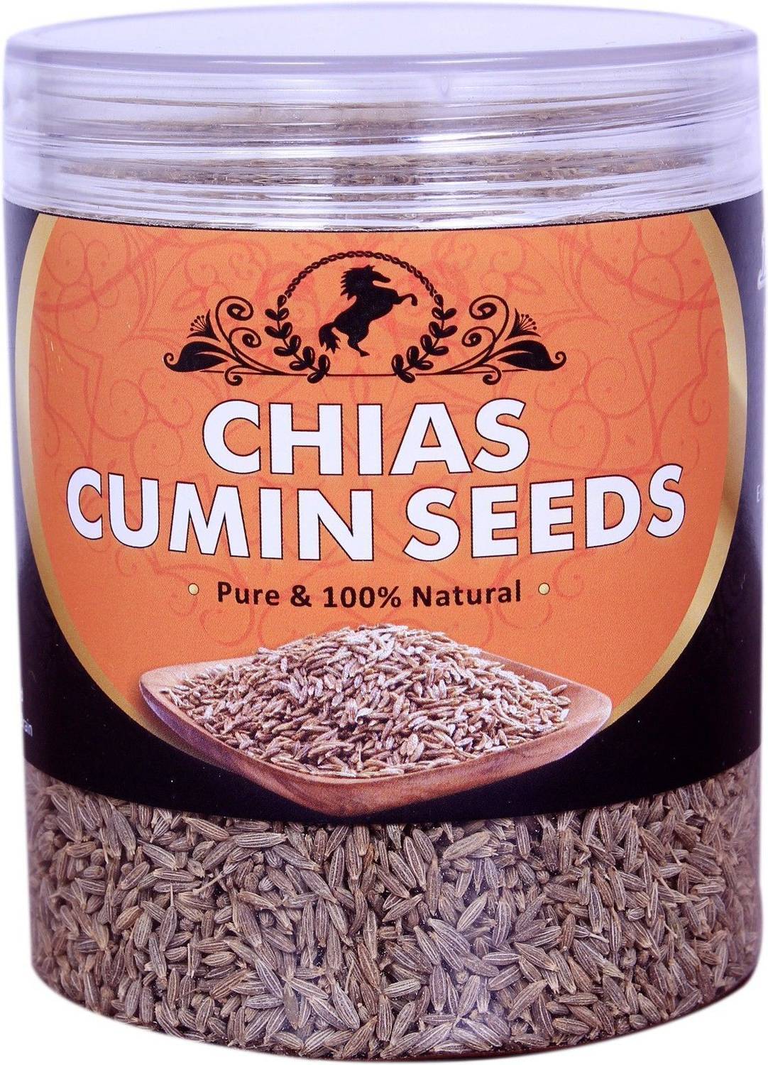 Chias Whole Jeera Cumin Seeds Kitchen Healthy Indian Spices - Sortex Clean - Grocery Foods Item - Cooking Supplies - Hygienic Packed In Food Grade Material Jar