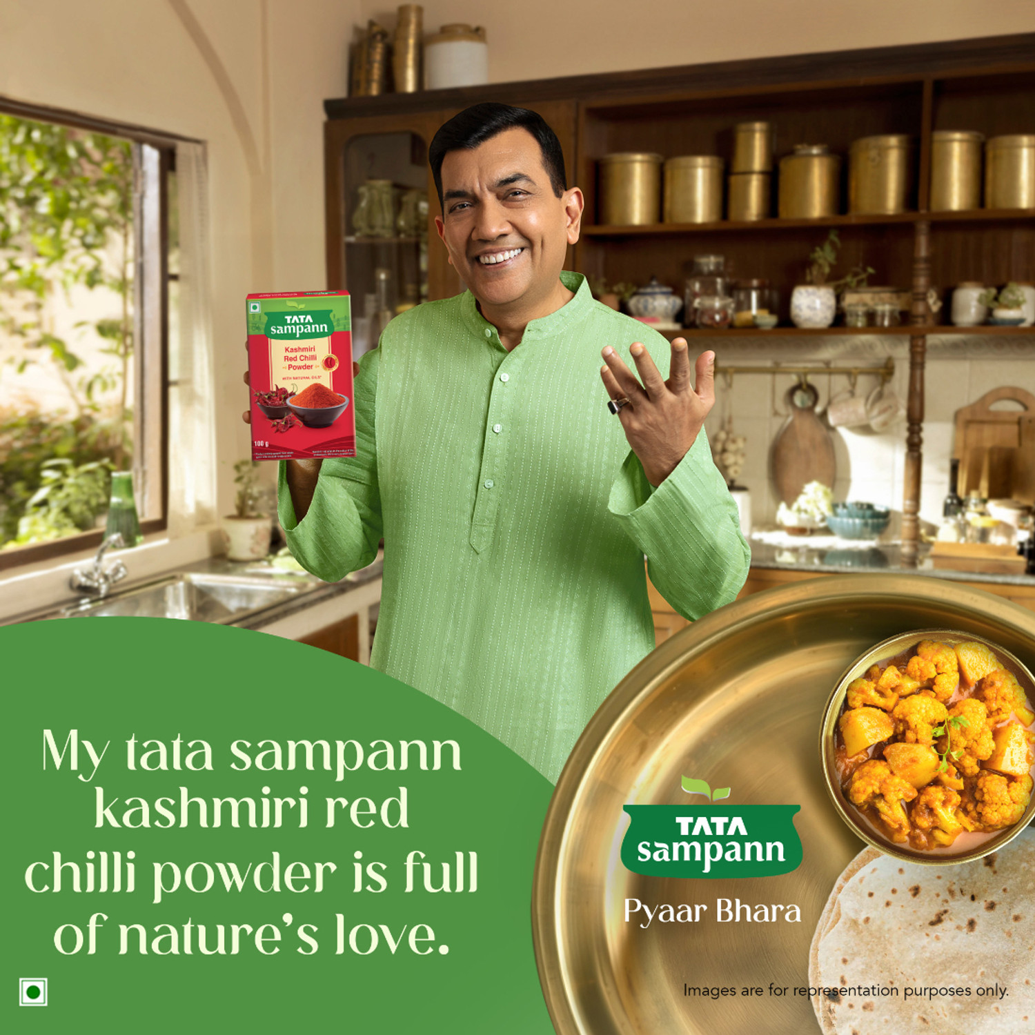 Image of Tata Sampann Kashmiri Red Chilli Powder with Natural Oils, Natural Red Colour