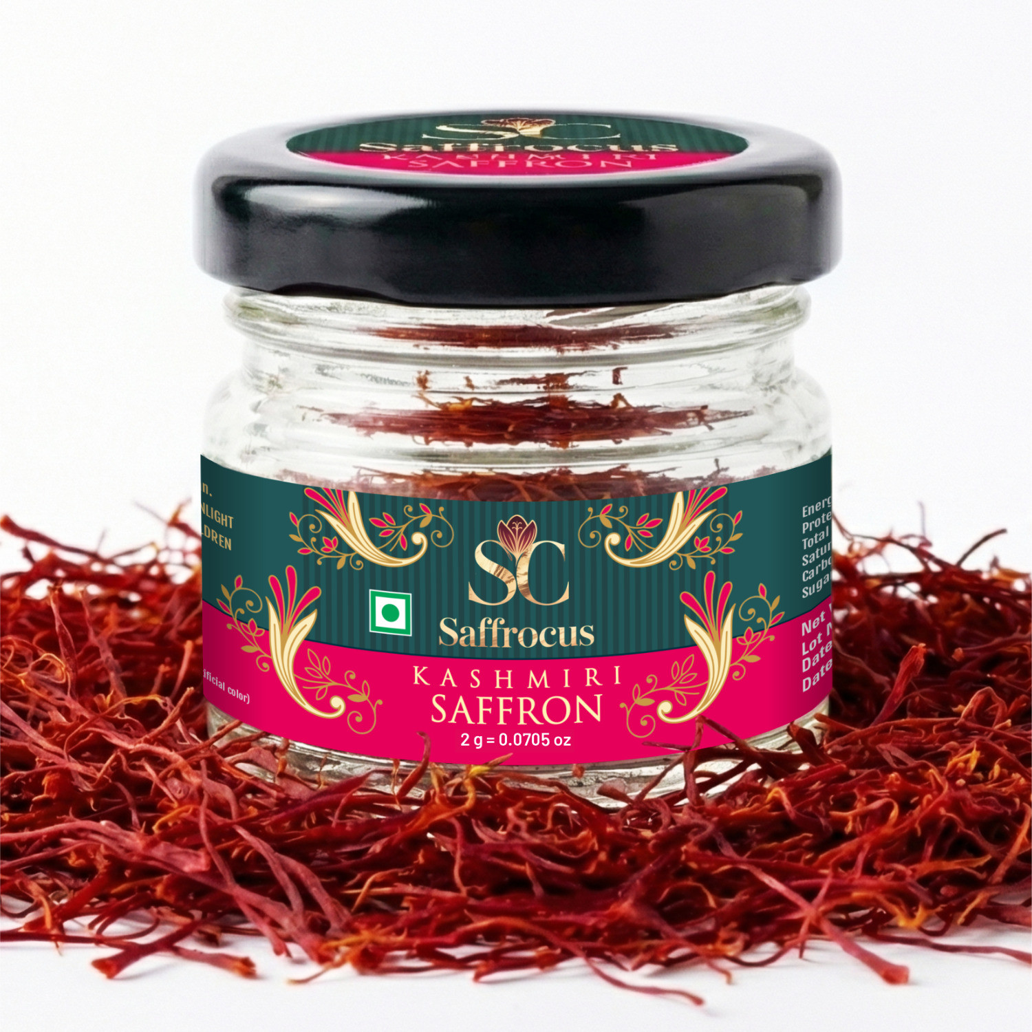 Image of SAFFROCUS Kashmiri Saffron Pure Kesar | Premium Kesar for Cooking, Pooja & Skincare
