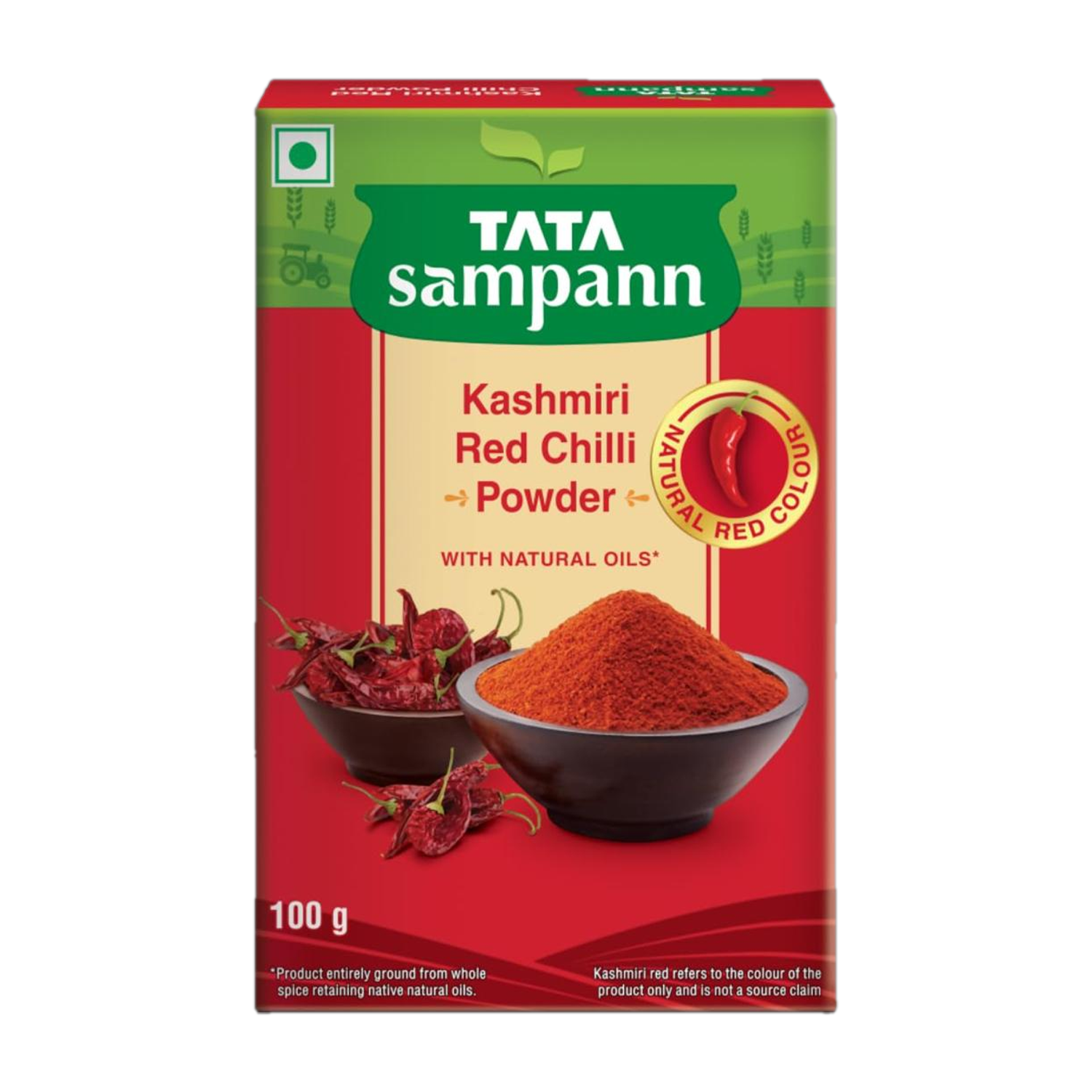 Image of Tata Sampann Kashmiri Red Chilli Powder with Natural Oils, Natural Red Colour