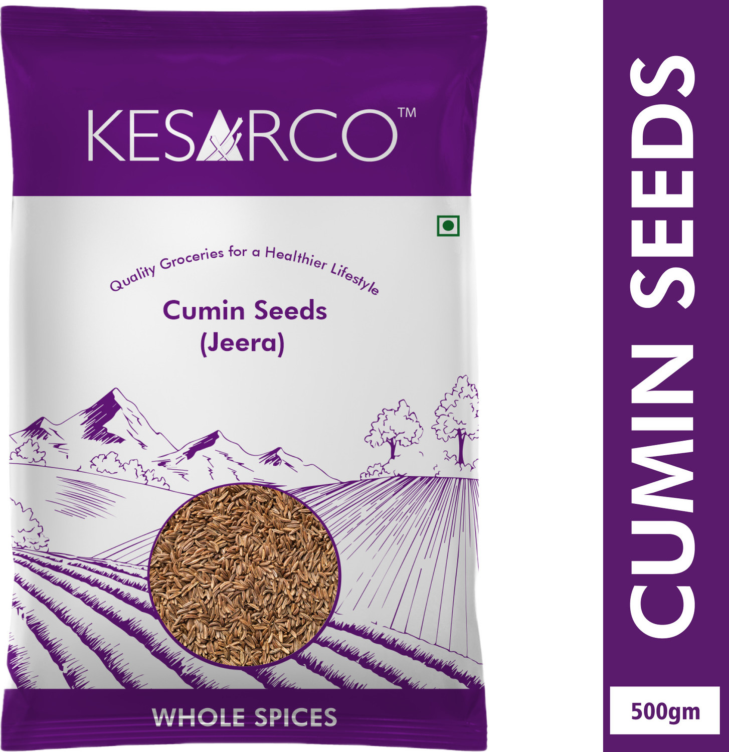 Image of KESARCO Cumin (Jeera) Seeds - Premium Quality | 100% Natural | No Artificial Colours