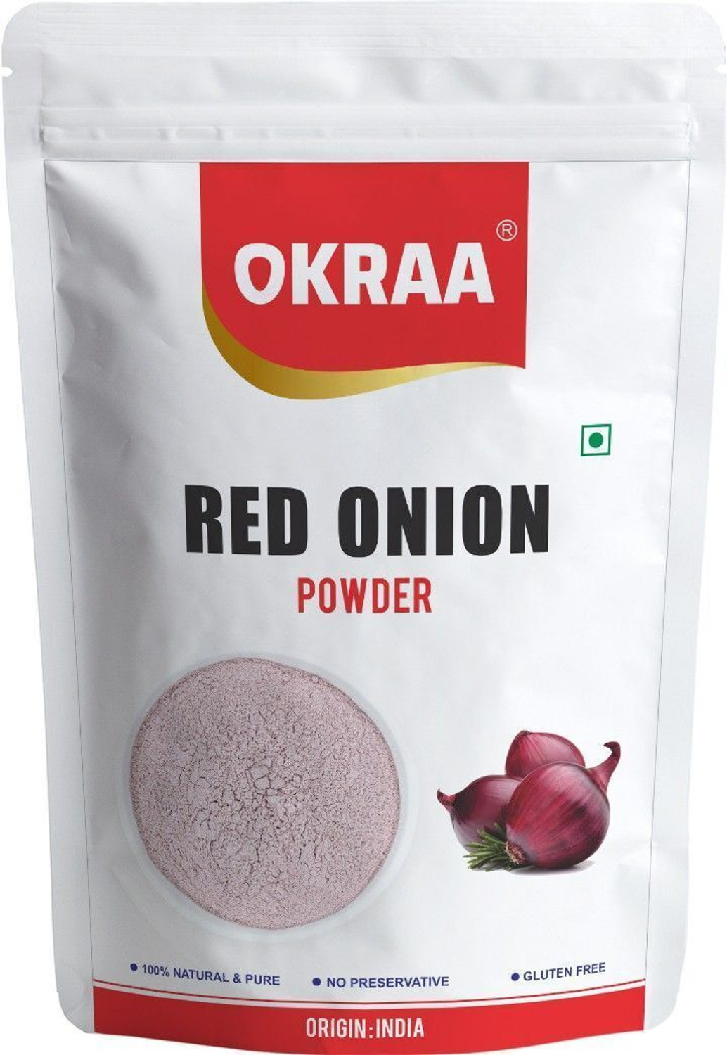Image of OKRAA Dehydrated Red Onion Powder / Red Onion Powder / Dry Red Onion - 1 KG