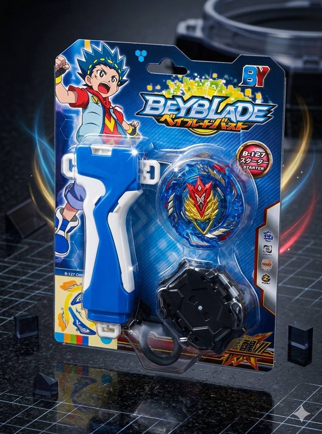 AZAD57 Beyblade Cho Z God Valtryek B-127 Spinning top with Handle