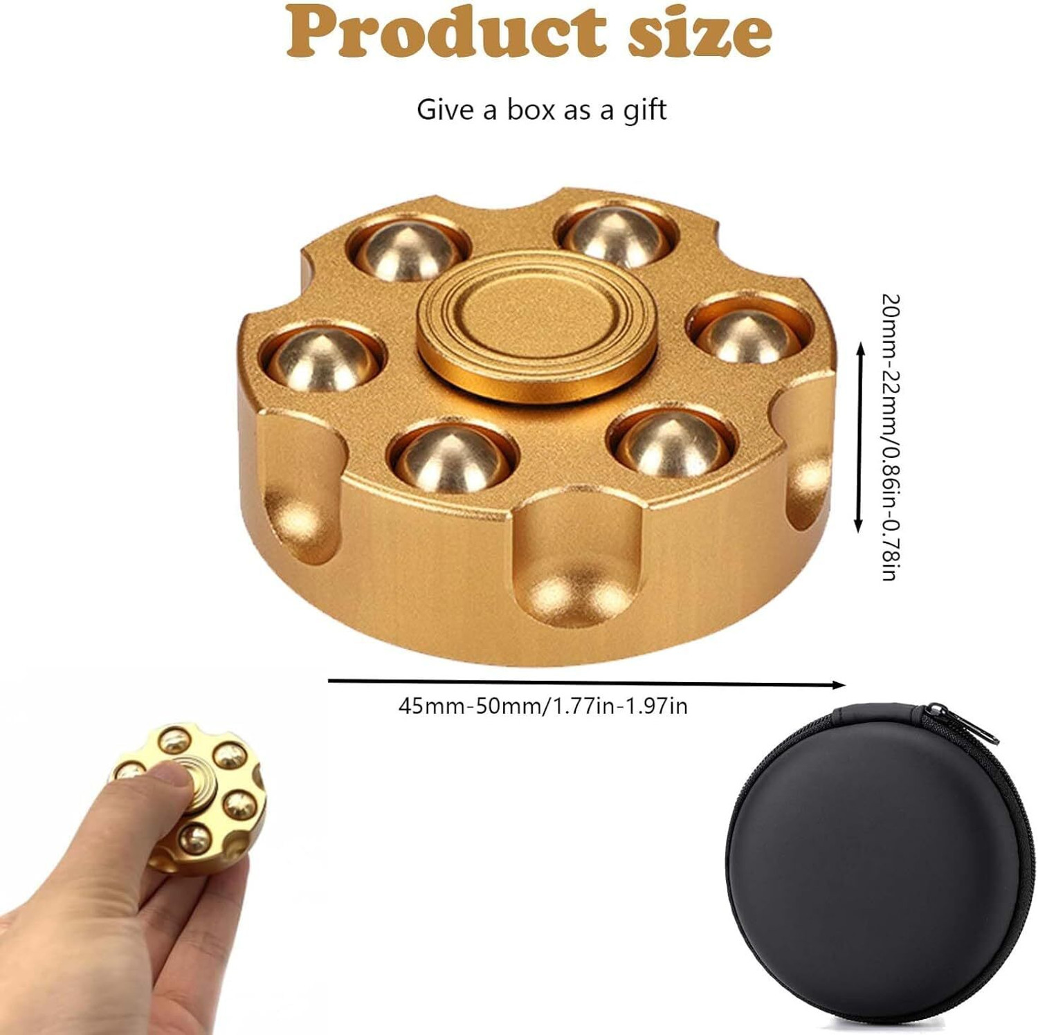 Image of Niralasa Golden Metal Fidget Cube Toy for Stress Relief & Focus, Premium Desk Fidget Toy