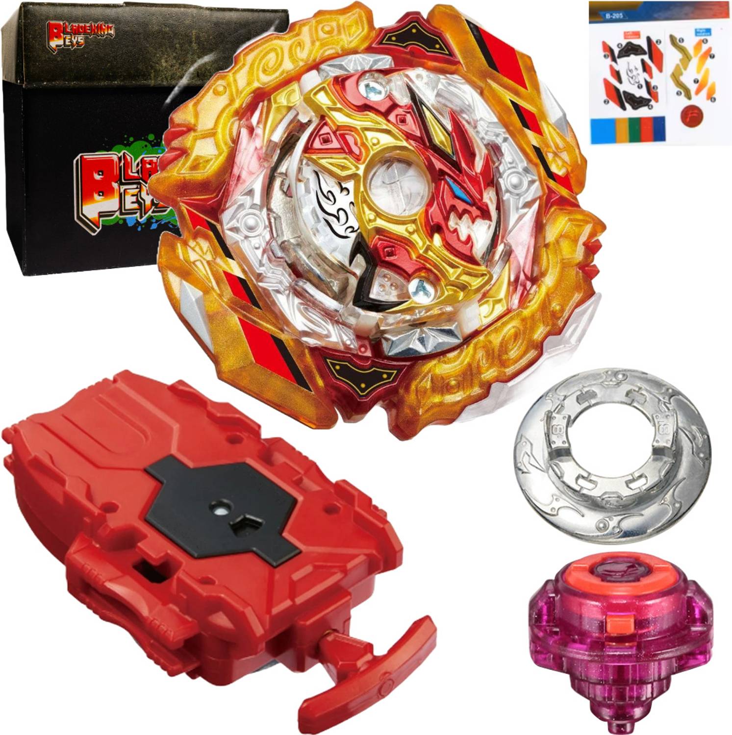 BLADEKING BEYS B205R Bust' Sprig' Spread Fusion-8 + String Launcher LR + Toy Storage Box