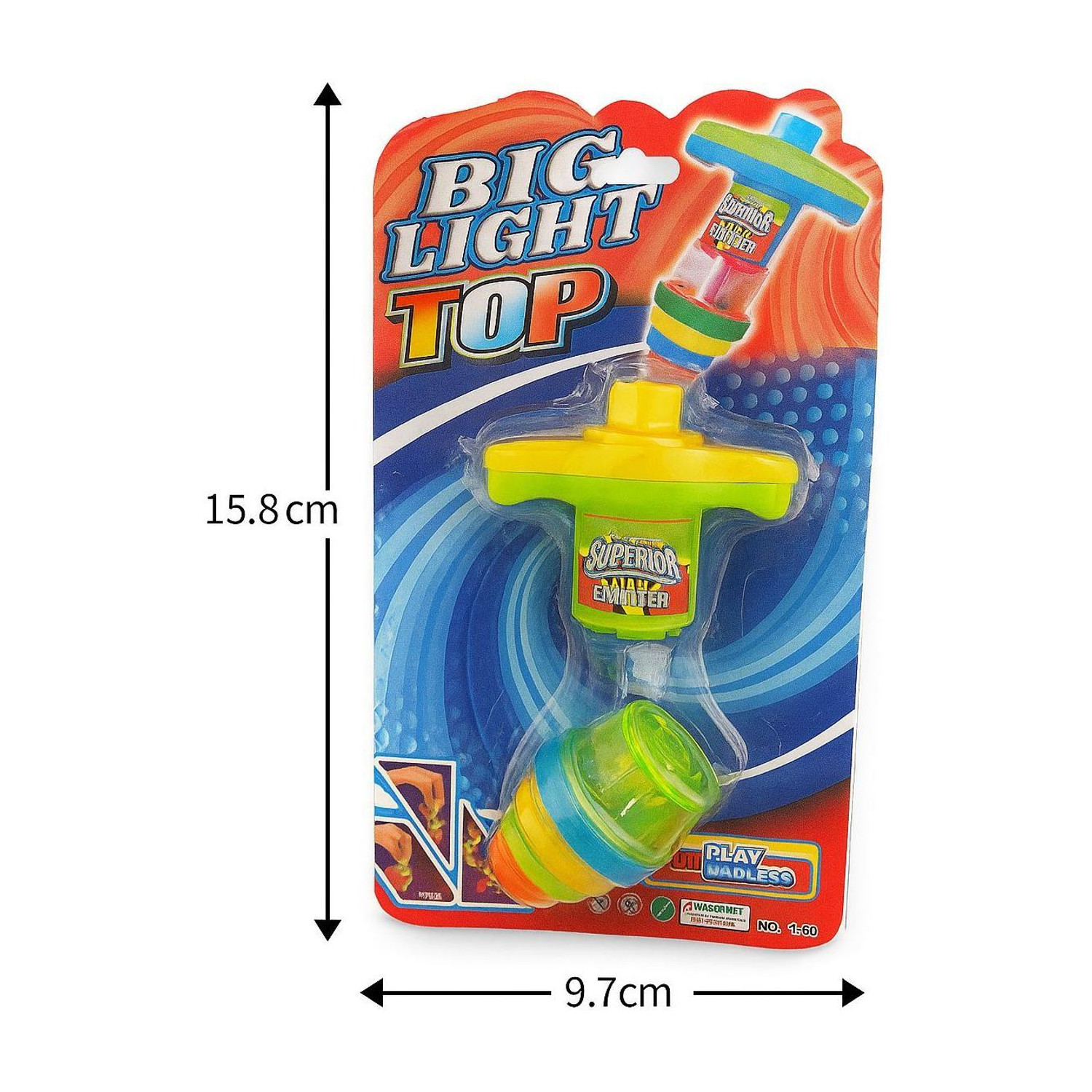 Image of Rodio inchColorful LED Light Lattu | Spinning Top Toy for Kids (Multicolor)