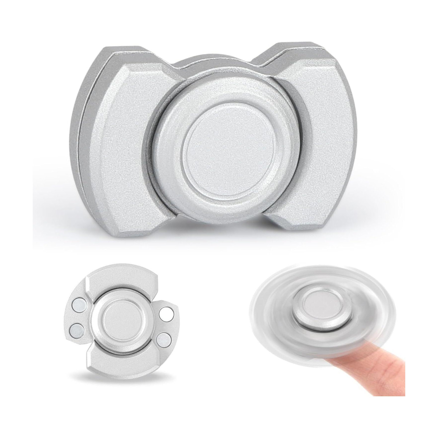 Image of Niralasa Silvery Stress Relief Slider Toy for Adults, Smooth Quiet Fidget Slider Desk Toy