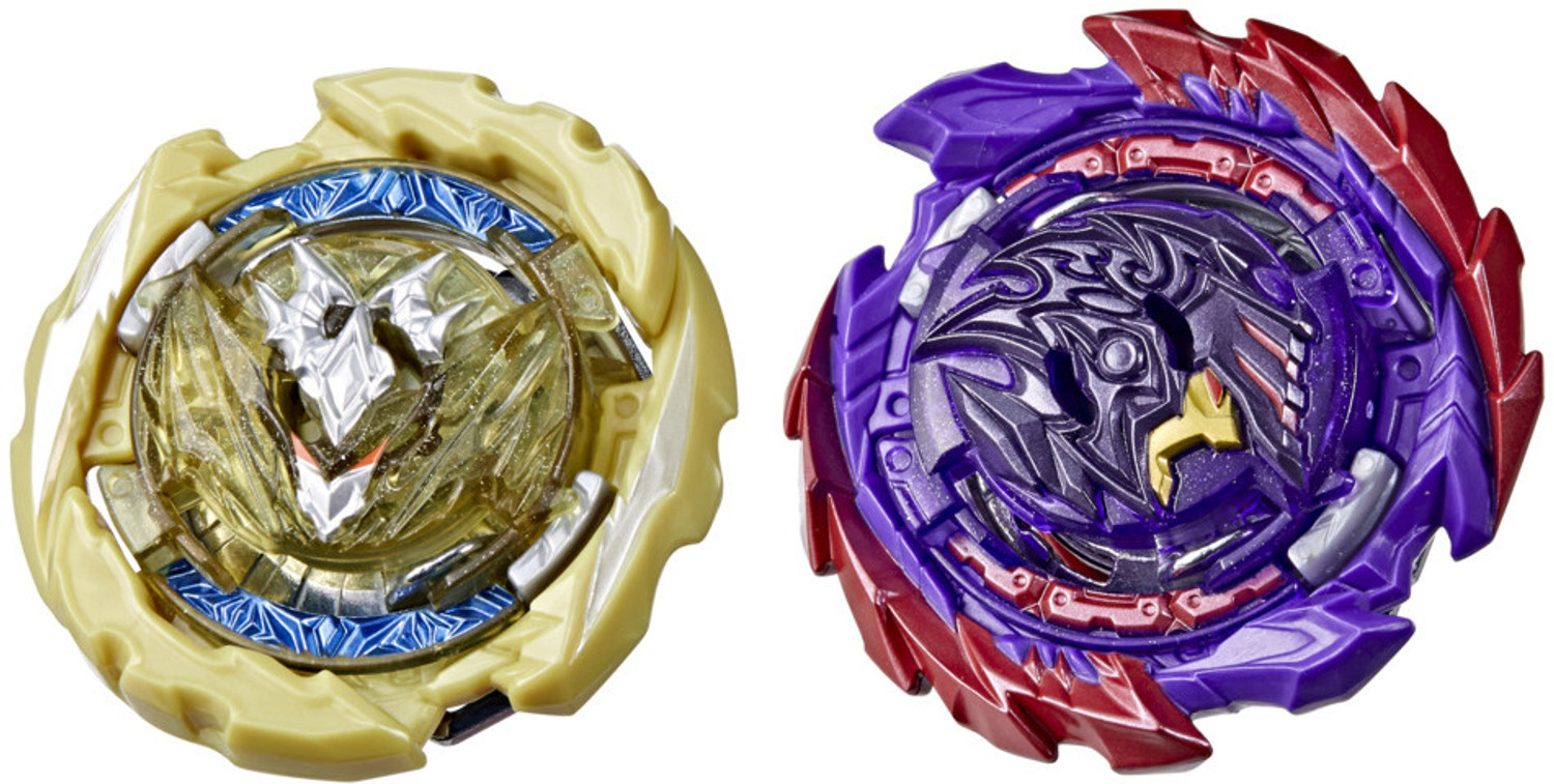 Image of BEYBLADE Burst QuadDrive Berserk Balderov B7 & Cyclone Belfyre B7 Spinning Top Dual Pack-For Kids Ages 8+