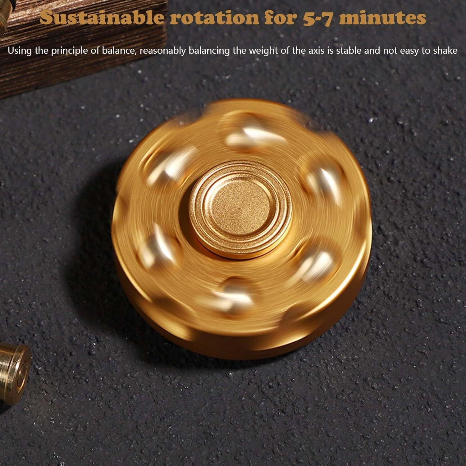 Image of Niralasa Golden Metal Fidget Cube Toy for Stress Relief & Focus, Premium Desk Fidget Toy