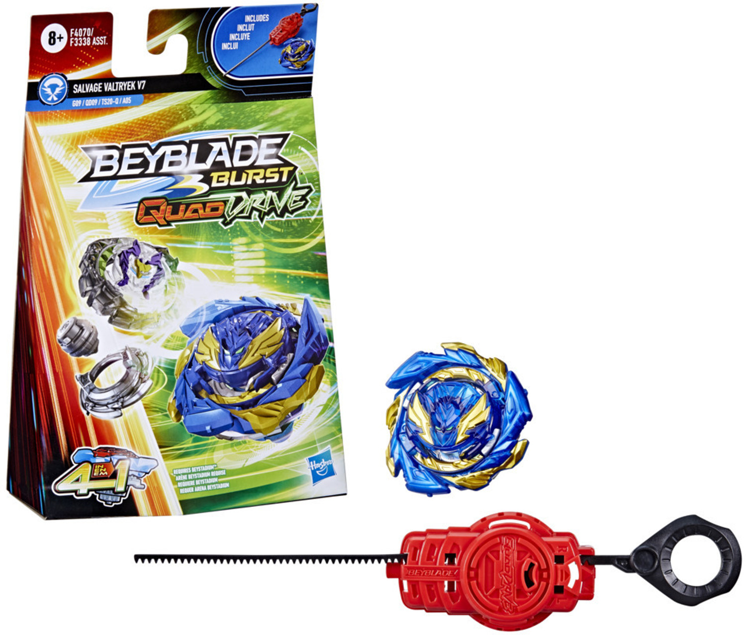 Image of BEYBLADE Burst QuadDrive Salvage Valtryek V7 SpinningTop Starter Pack-Attack /Stamina Type