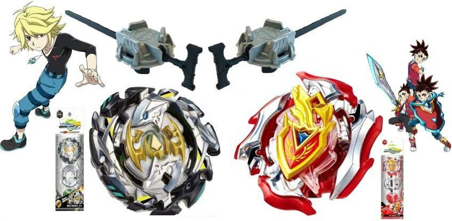 Image of Bestie Toys Bayblade #105+116 Zet Achilles & Emperor Forneus pack of 2