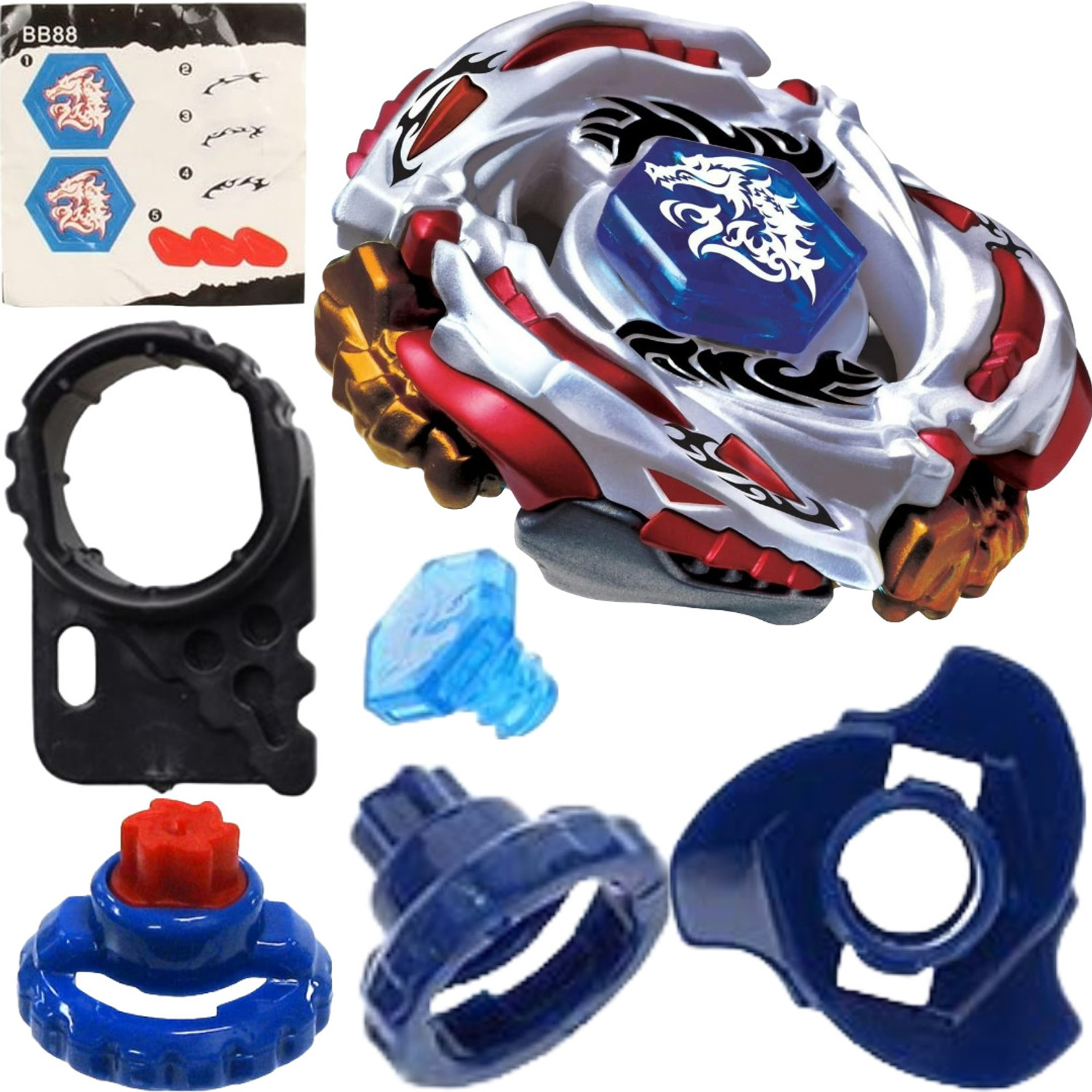 Image of BLADEKING BEYS B88 Meteo L-Drago LW105LF Metal Fusion set + pull rule launcher+Toy storage Box
