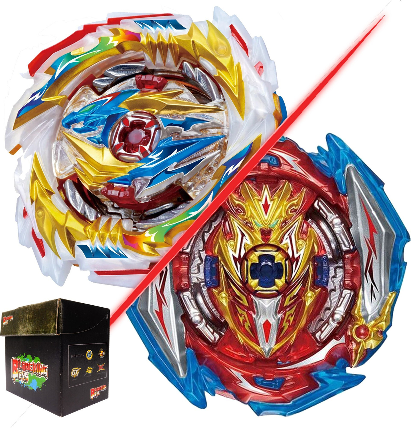 Image of BLADEKING BEYS Rndom Booster B171 Tempest Dragon Charge M.1A + B173-01Infinite Achilles Dim' 1B