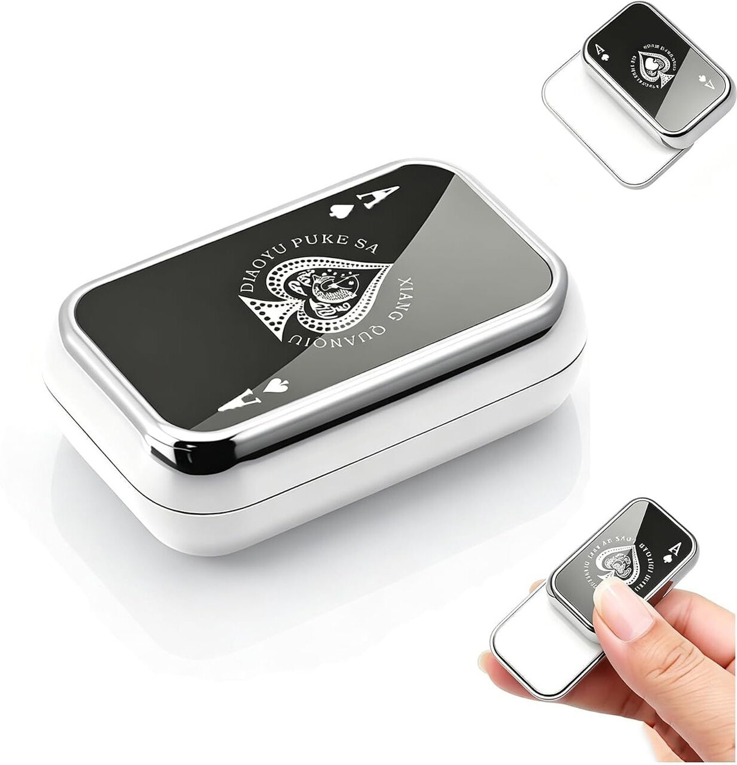 Image of VATTU Fidget Toys for Adults, Alloy Magnetic Metal Fidget Slider in Silver-Black Style (Multicolor)