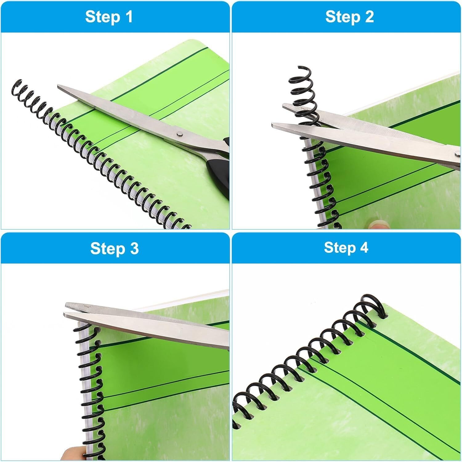 Image of STAPRICO Spiral Binding Ring 35 mm Black (Pack Of 1 Packet)Binding Spiral Manual Ring Binder