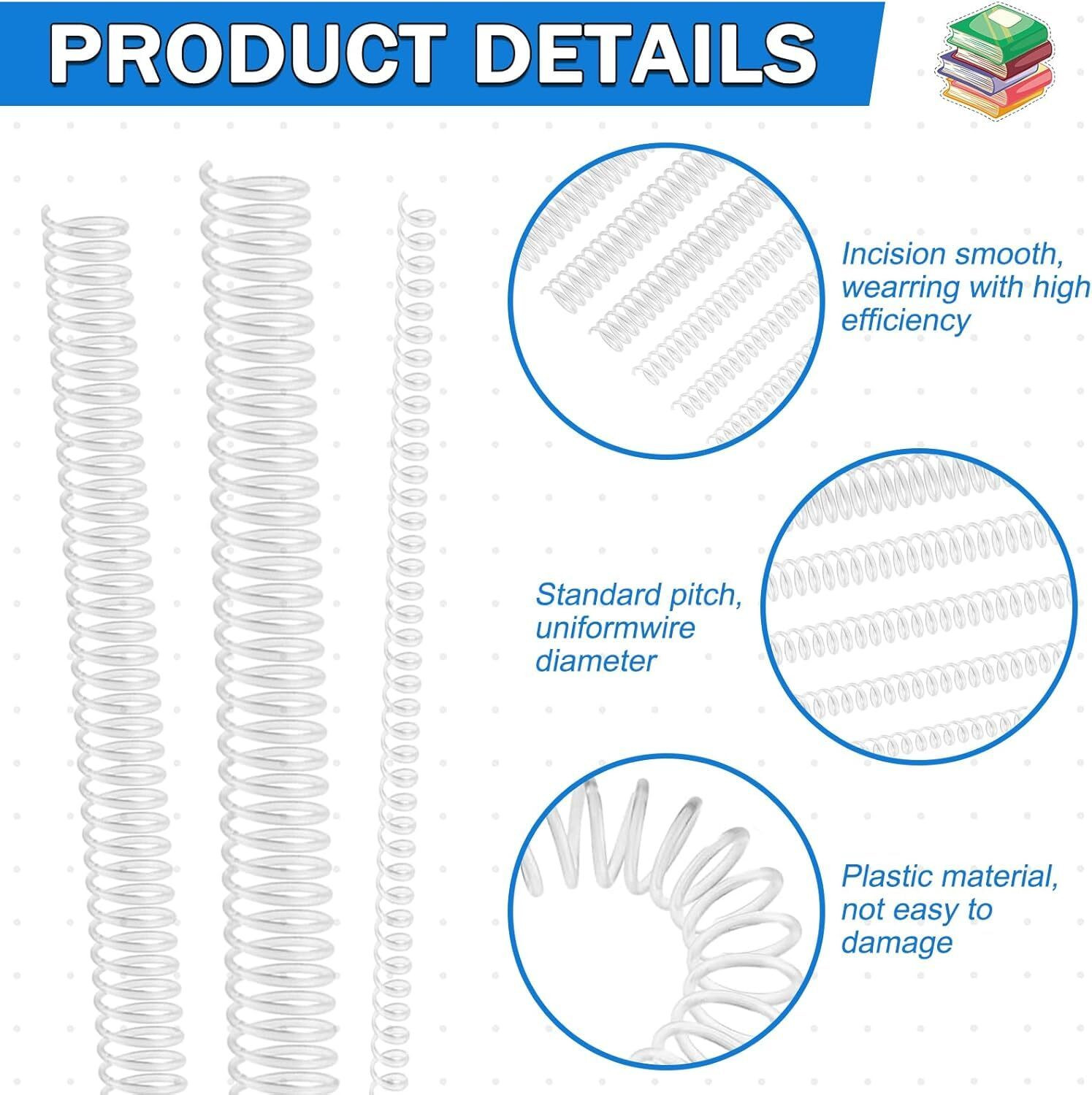 Image of RAMKE Spiral Binding Ring 8 mm White Manual Ring Binder