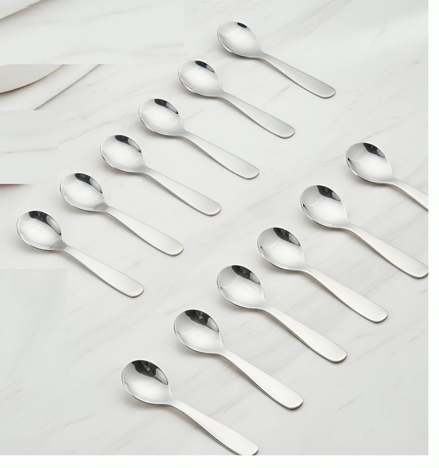 ARSCART Arscart Perfect mirror Polished Masala Stainless Steel Sugar Spoon Set