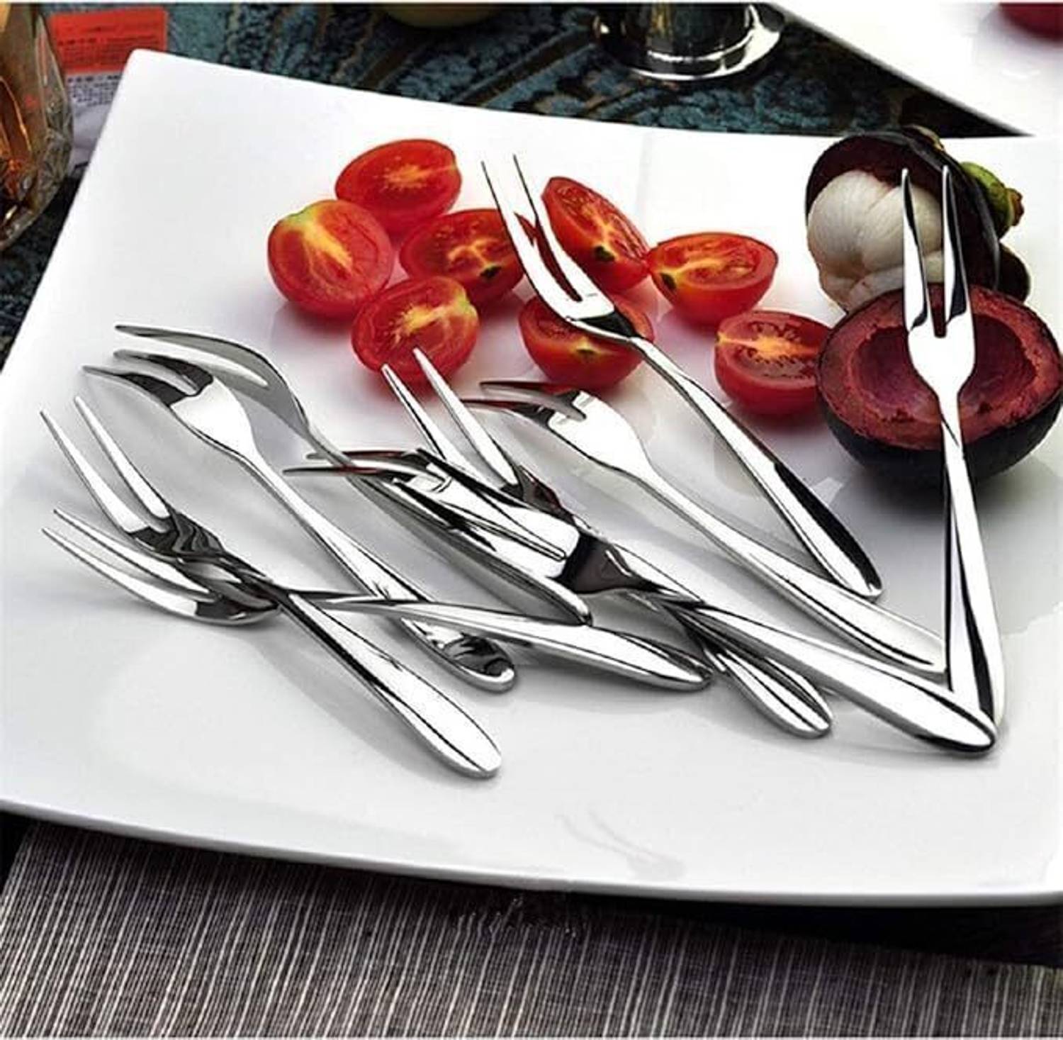 ARSCART Fruits Frok LATEST Stainless Steel Salad Spoon Set